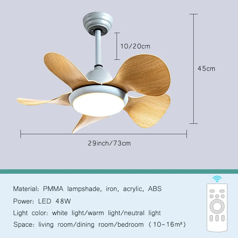 Modern Ceiling Fan with Remote Control for Home