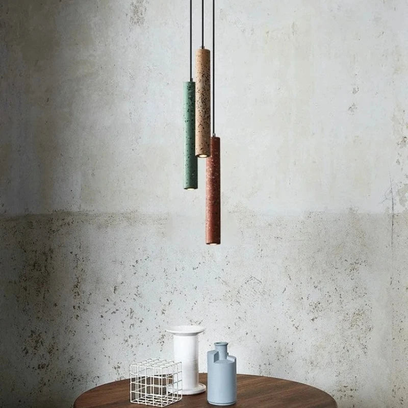 Minimalist Terrazzo Pendant Light for Dining Room or Bedroom