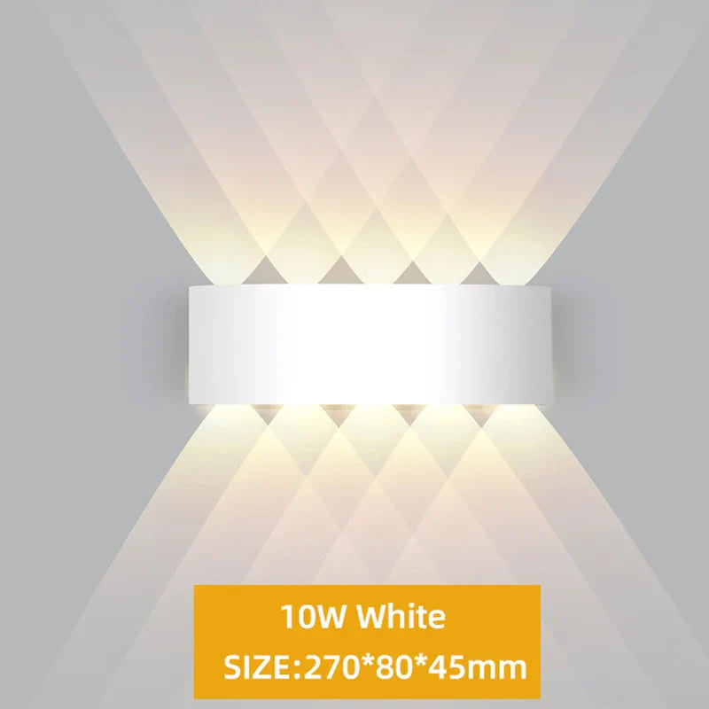 Waterproof LED Wall Sconce - Indoor/Outdoor Lighting, 4W-10W Aluminum Garden & Stair Lights