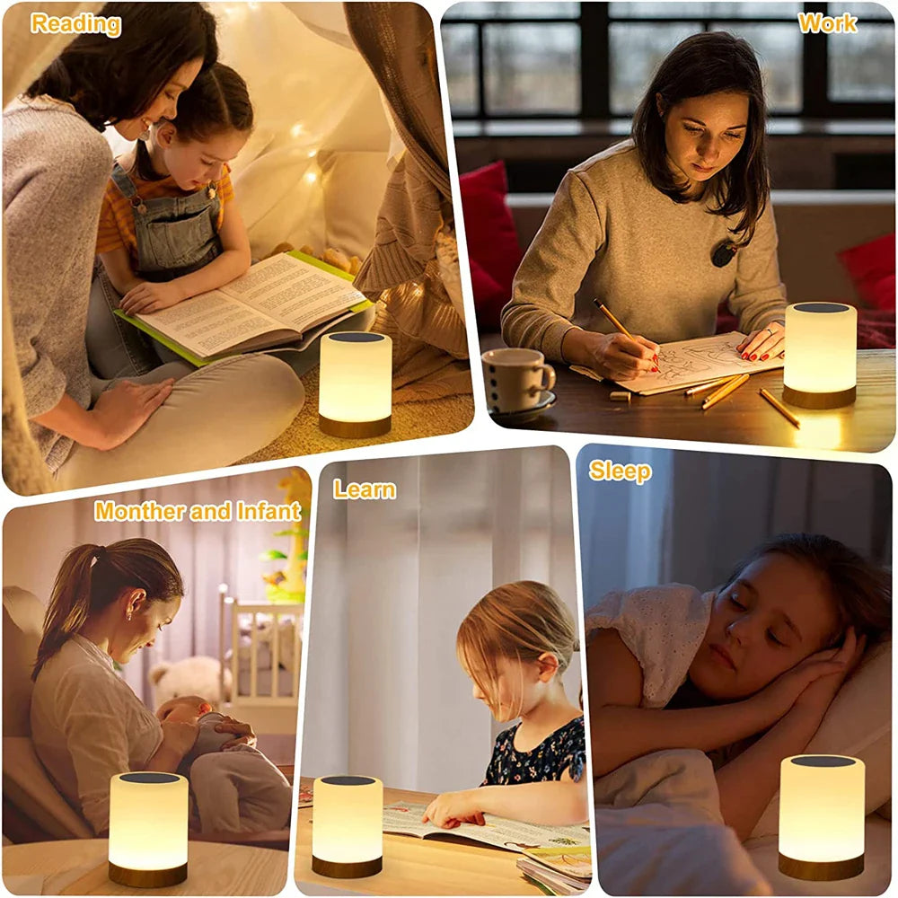 Touch-Sensitive LED Table Lamp with RGB Color Changing