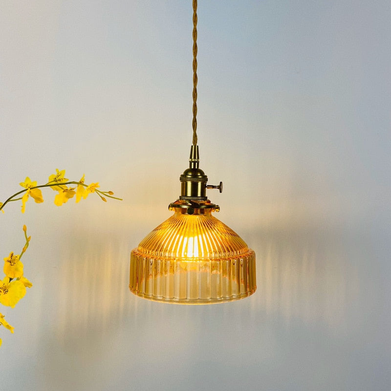Retro Glass Shade Pendant Light by Casbelle