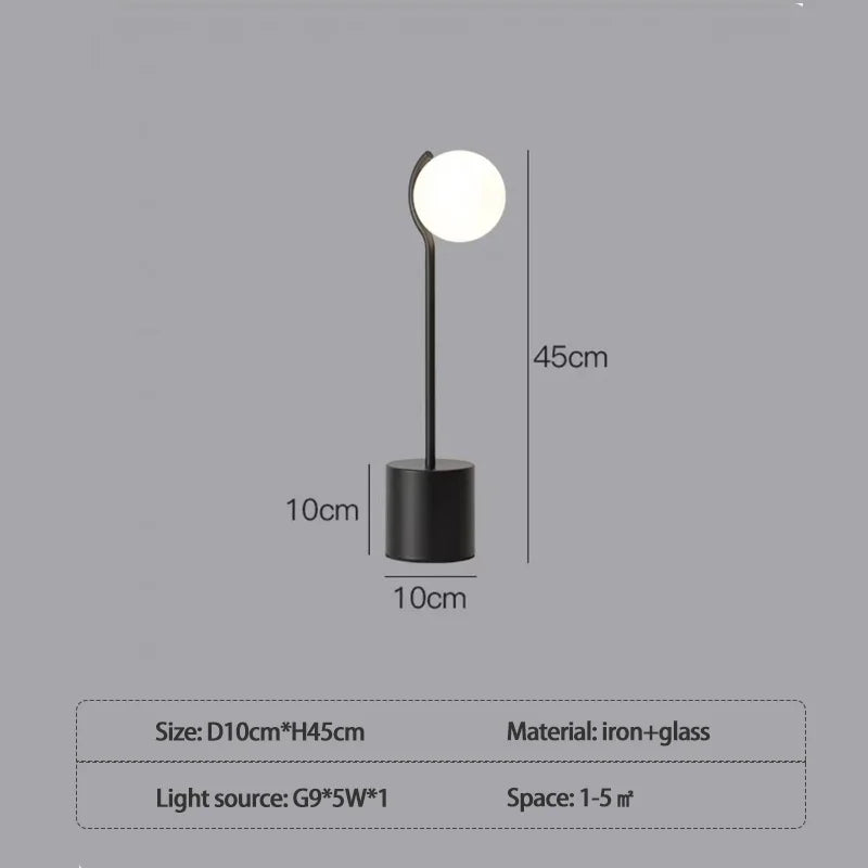 Modern Nordic Design Three-Head White Glass Floor Lamp
