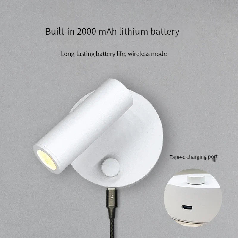 Rechargeable Wireless LED Wall Lamp with Touch Dimmer