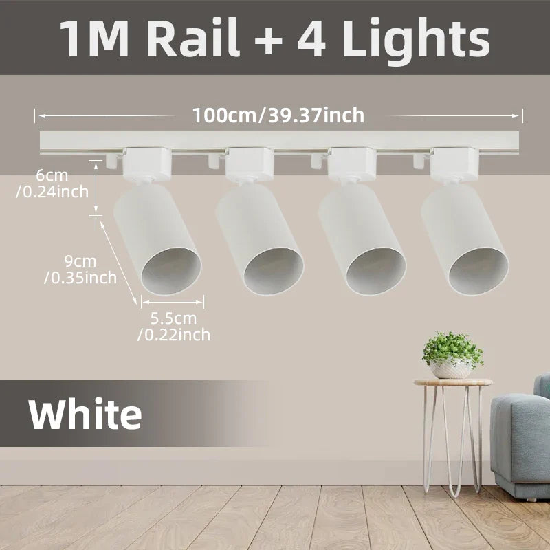 LED Track Spotlight for Indoor Lighting and Decoration