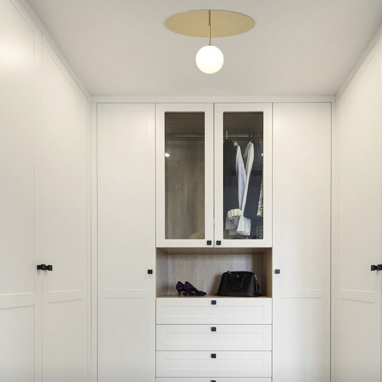 Modern LED Circular Ceiling Light with Pearl Accent - Auggie