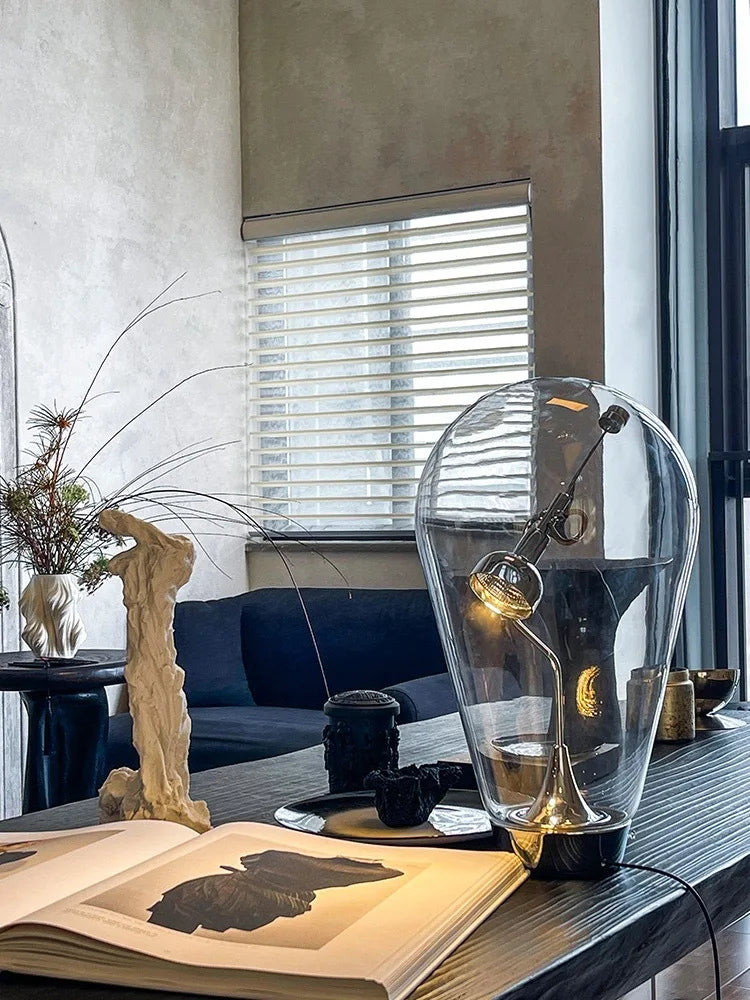 Modern Adjustable Magnetic Glass Desk Lamp