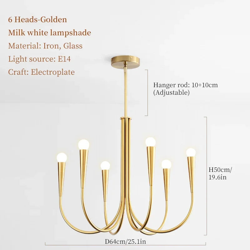 French Style Decorative Candle-Shaped Pendant Light