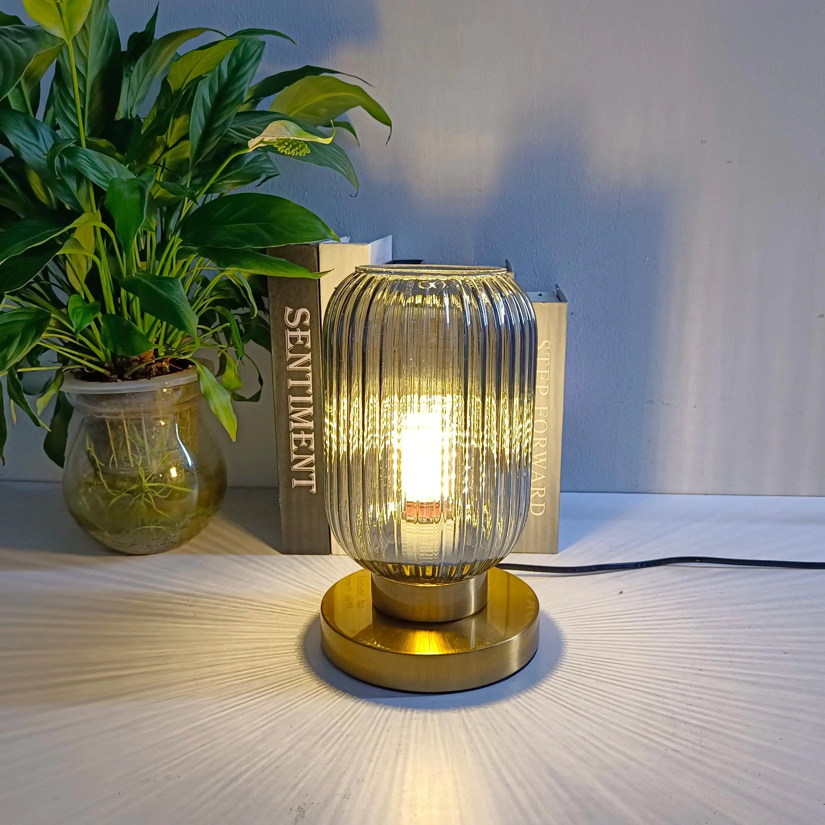 Nordic Pumpkin Glass Table Lamps for Study & Bedroom Décor