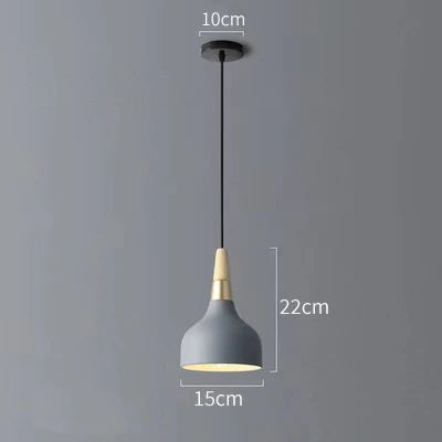Modern LED Pendant Light with Colorful Metal Shade