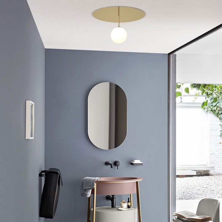 Modern LED Circular Ceiling Light with Pearl Accent - Auggie