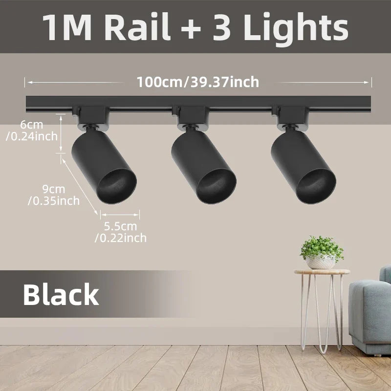 LED Track Spotlight for Indoor Lighting and Decoration