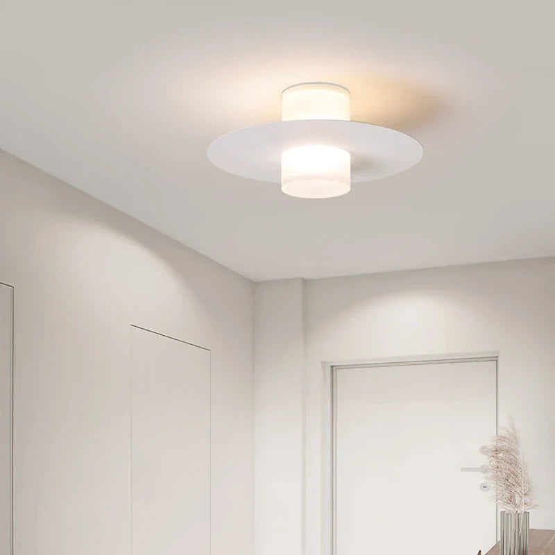 Modern LED Ceiling Light for Hallway, Living Room, Dining Room, Kitchen, Bedroom - Black & White
