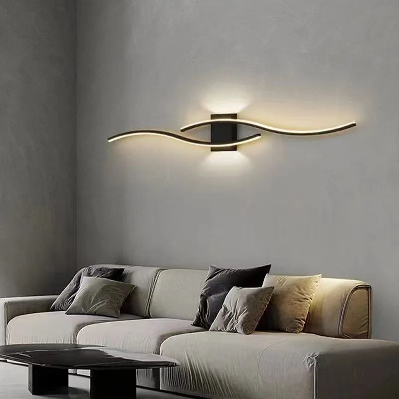 LED Wall Sconce - Long Strip Light for TV Background Decor in Bedroom and Living Room