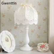 Korean Lace Bedside Lamp for Elegant Home Décor