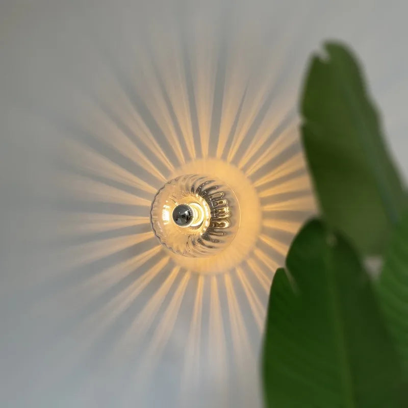 Bauhaus Glass Wall Sconce with Wall Effect