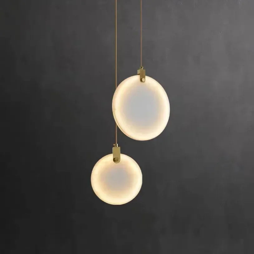 Modern Marble Pendant Light for Round Decor