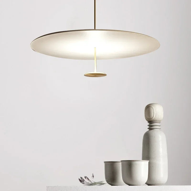 Ultra-Slim Minimalist Suspension Light Fixture for Indoor Use