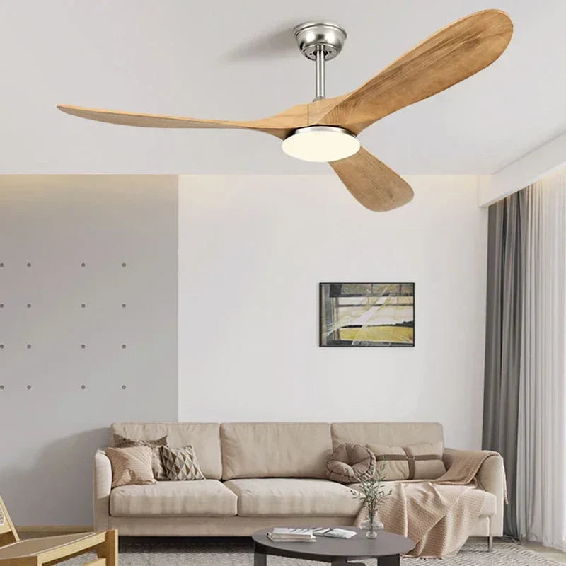 Vintage Industrial Wooden Ceiling Fan Without Light