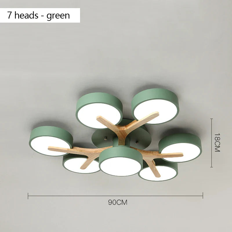 Modern Wooden Ceiling Light Fixture - Elegant Interior Design