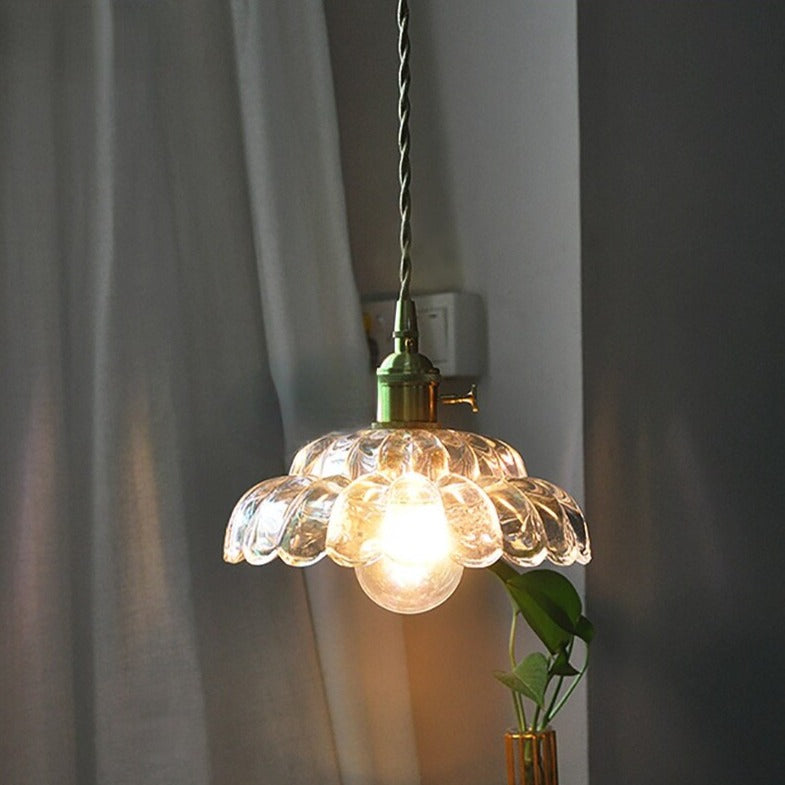 Retro Lodge Glass Shade Pendant Light