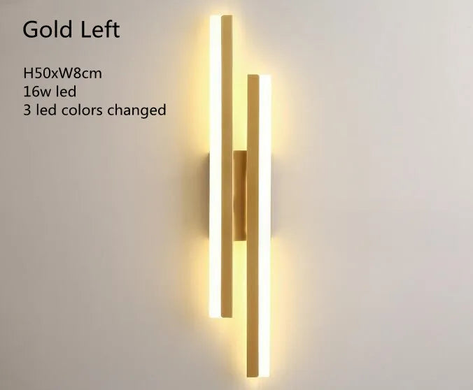 LED Copper Wall Sconce with Acrylic Tube Shade for Indoor Lighting