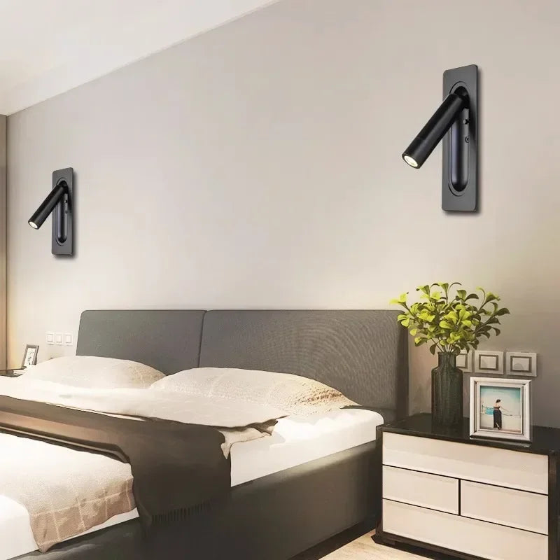 LED Wall Lamp Reading Light with Rotating Design for Bedroom and Living Room