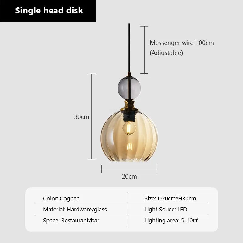 Nordic LED Glass Pendant Light