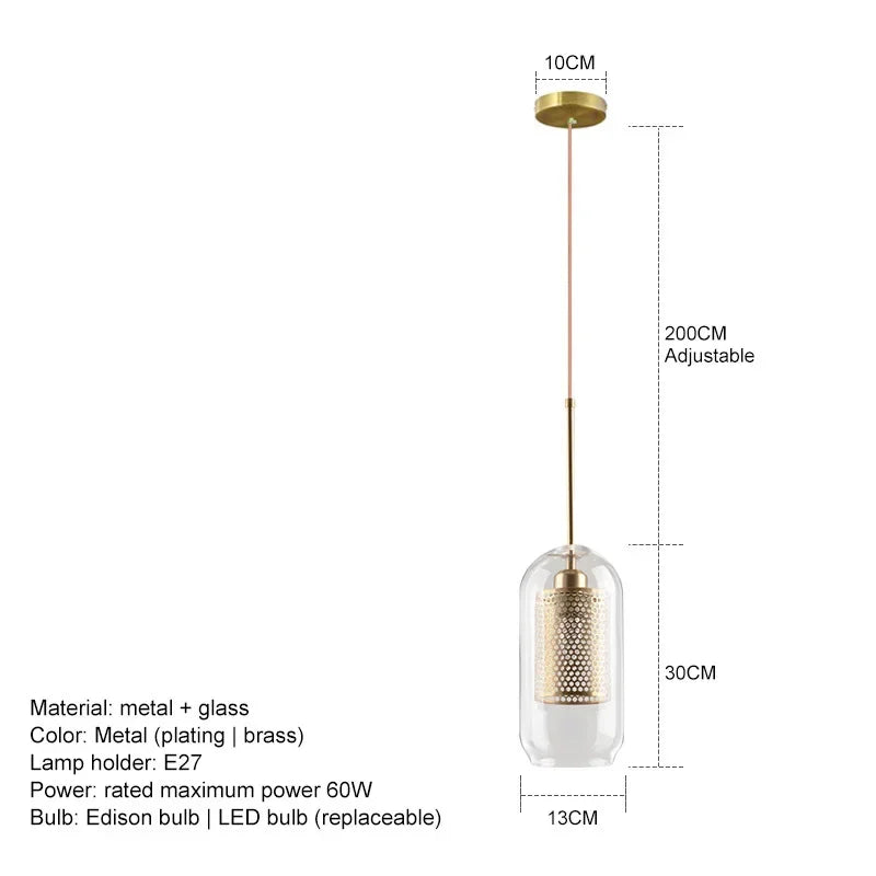 Modern Nordic Glass Decorative Pendant Light