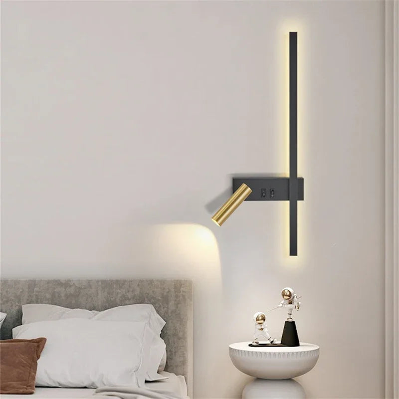 Scandinavian Wall Bedside Lamp for Modern Interiors