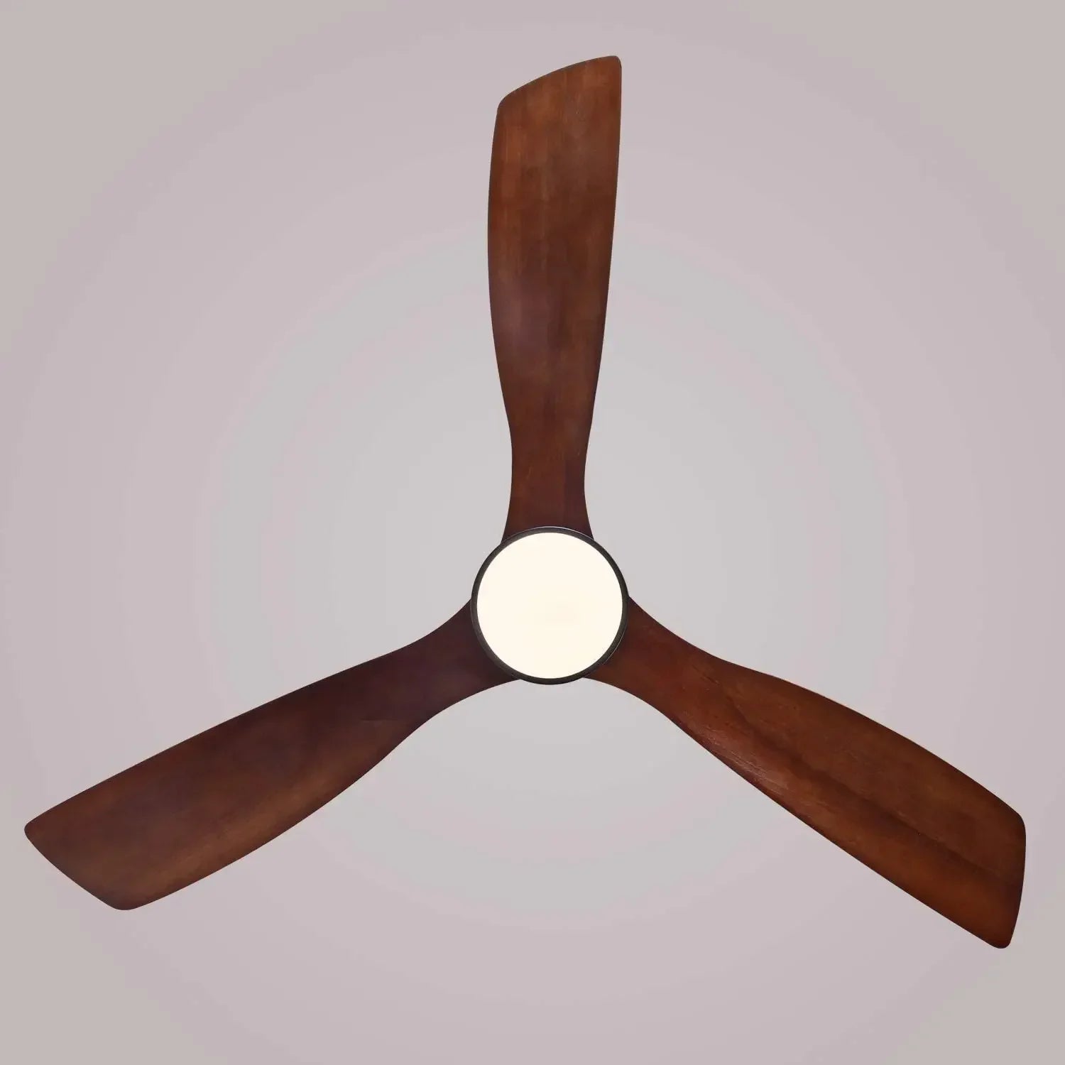 3-Blade Wooden Ceiling Fan with Light and Remote Control