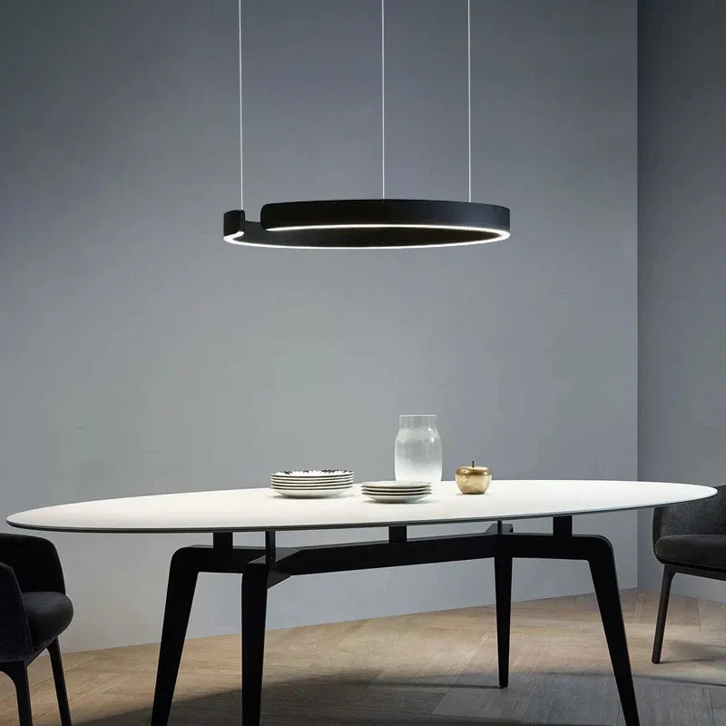 Adjustable Nordic LED Ring Suspension Light for Dining Room, Living Room, Kitchen, and Home Décor
