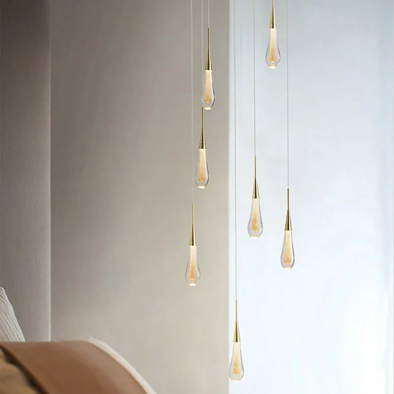 Crystal Water Drop Chandelier for Home Decor
