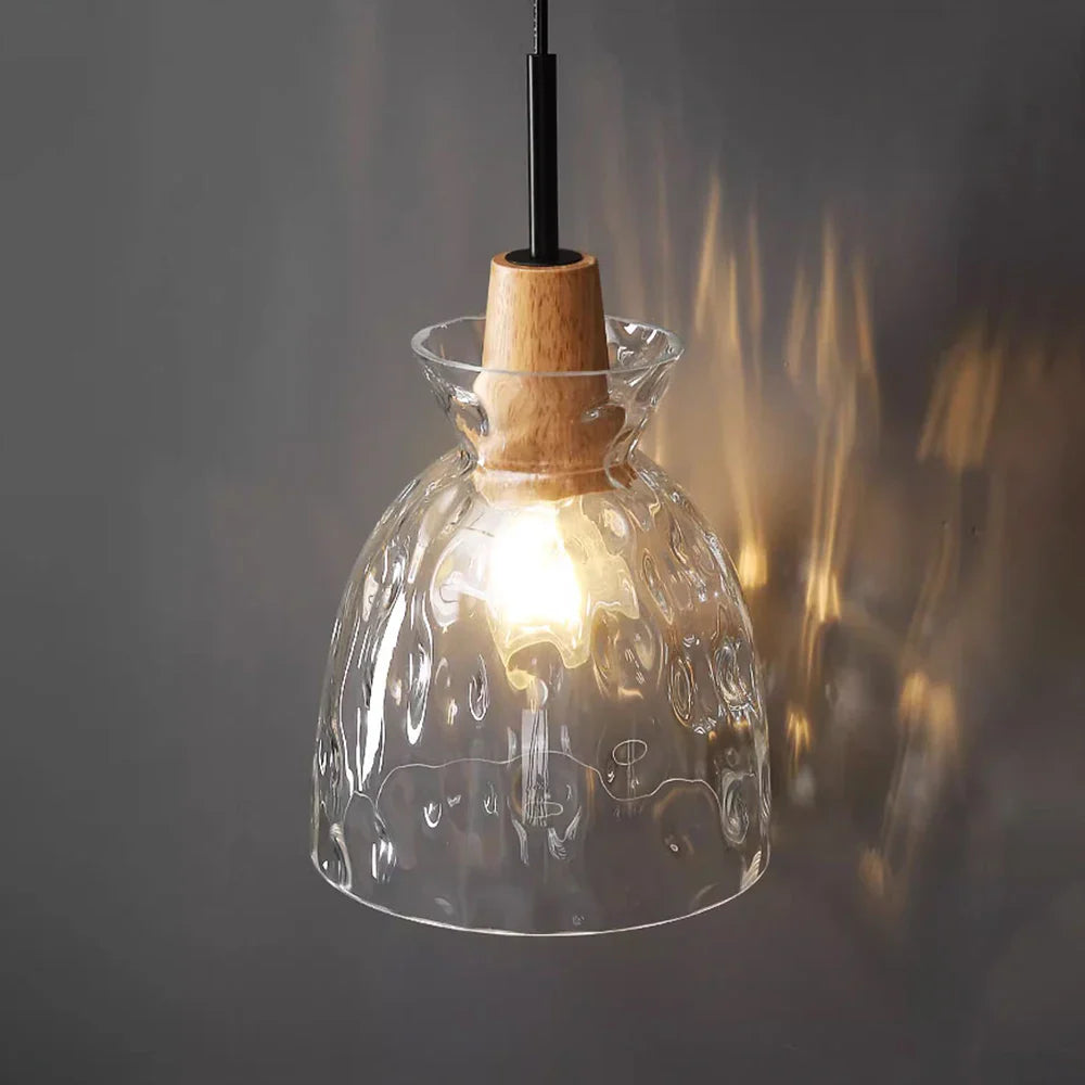 Nordic Suspension Light with Glass Shade for Restaurants