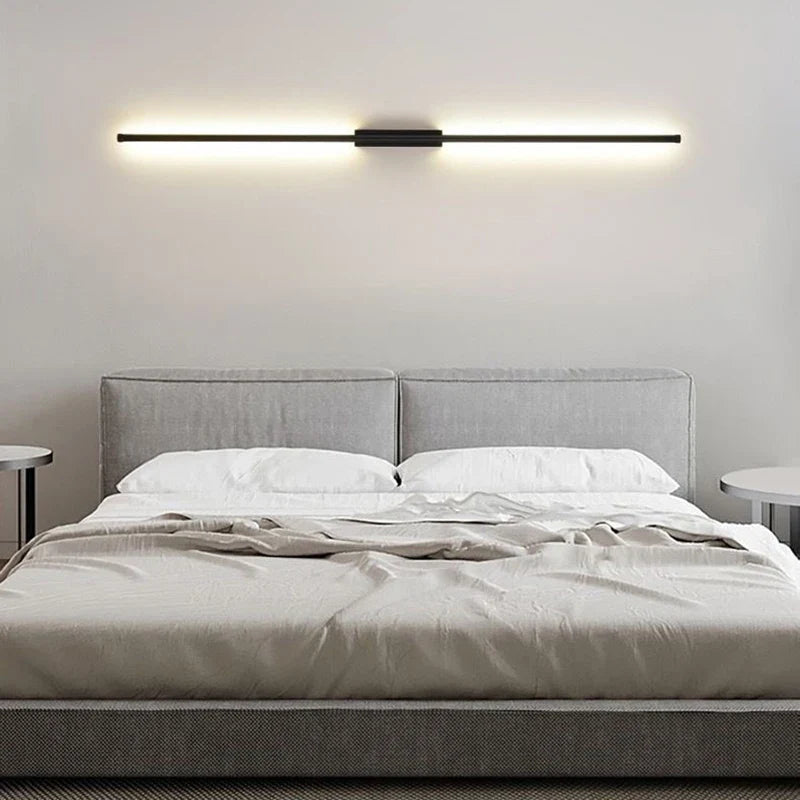 Black Nordic LED Wall Sconce Light Fixture for Bedroom & Living Room