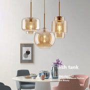 Nordic Design Glass LED Pendant Light - Stylish Indoor Decor