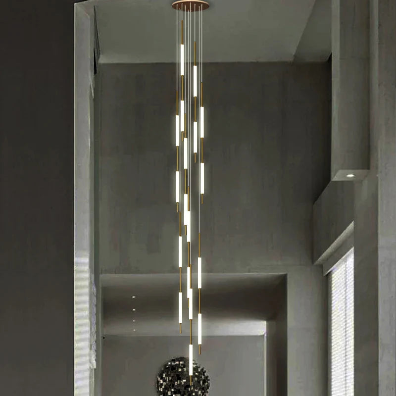 Modern Long LED Pendant Light for Luxury Villa Lighting