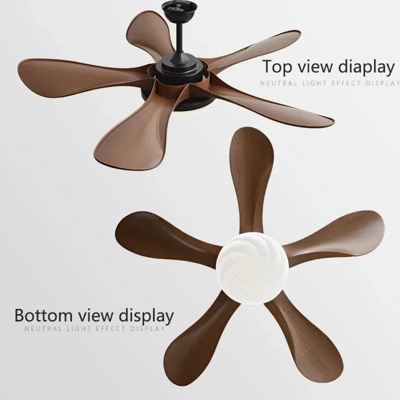 Modern LED Ceiling Fan with Silent Light for Living Room and Restaurant