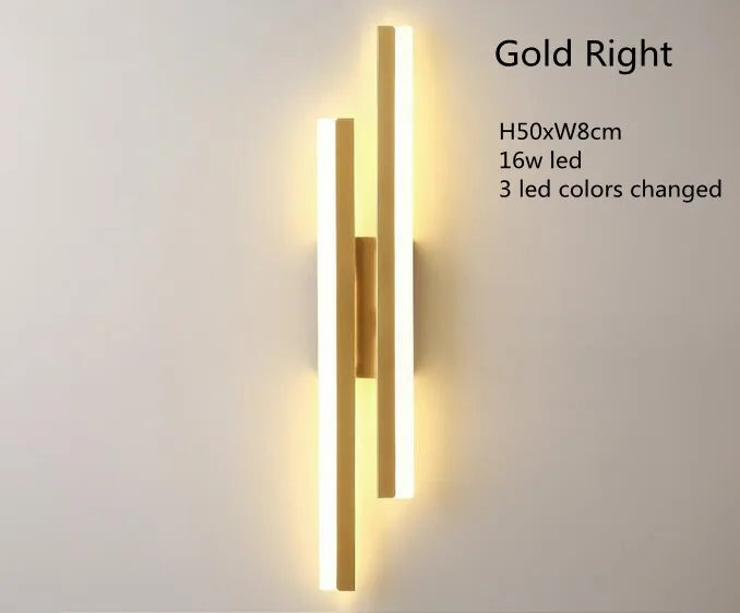 LED Copper Wall Sconce with Acrylic Tube Shade for Indoor Lighting