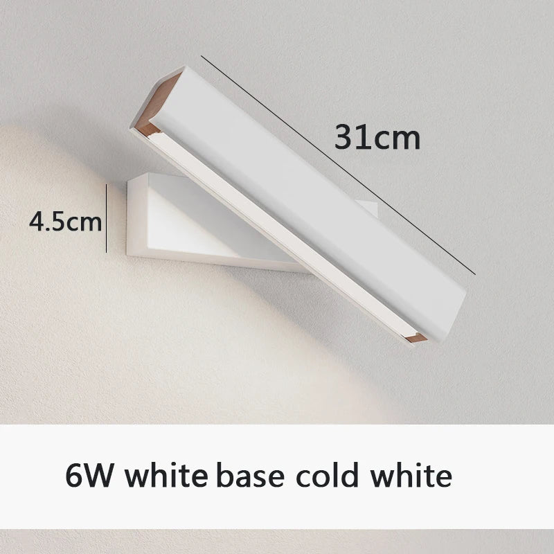 Adjustable Nordic Wooden LED Wall Lamp