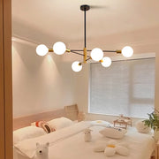 Modern Nordic Black Sputnik LED Chandelier for Home Decor