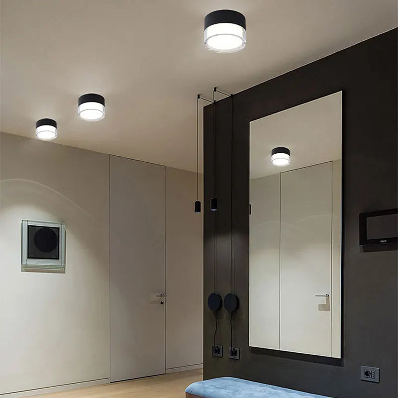 Nordic Surface Mounted LED Downlight - 9W to 24W Circular Spotlights for Living Room