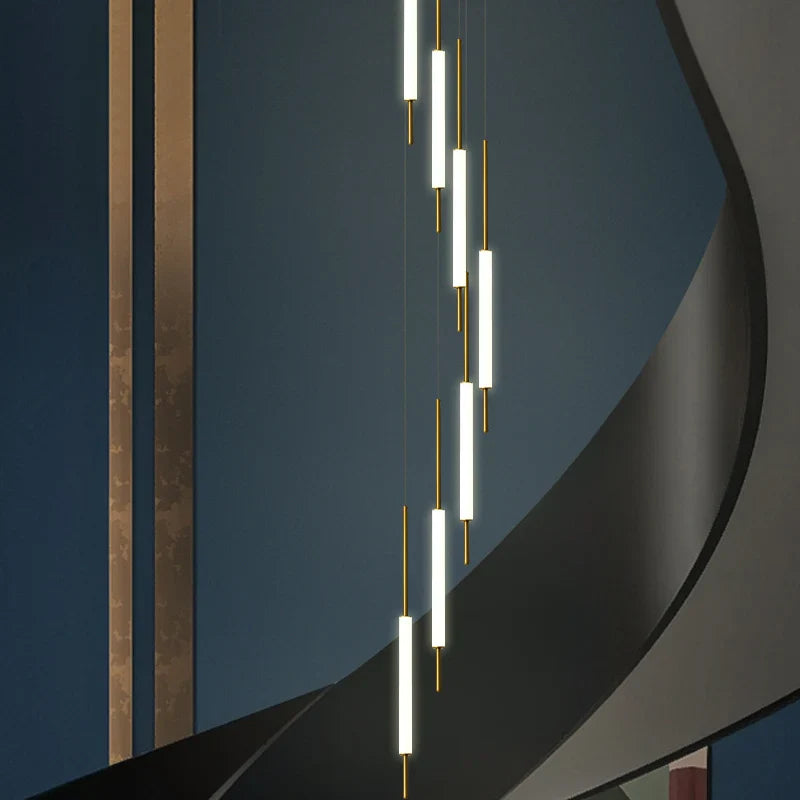 Modern Long LED Pendant Light for Luxury Villa Lighting