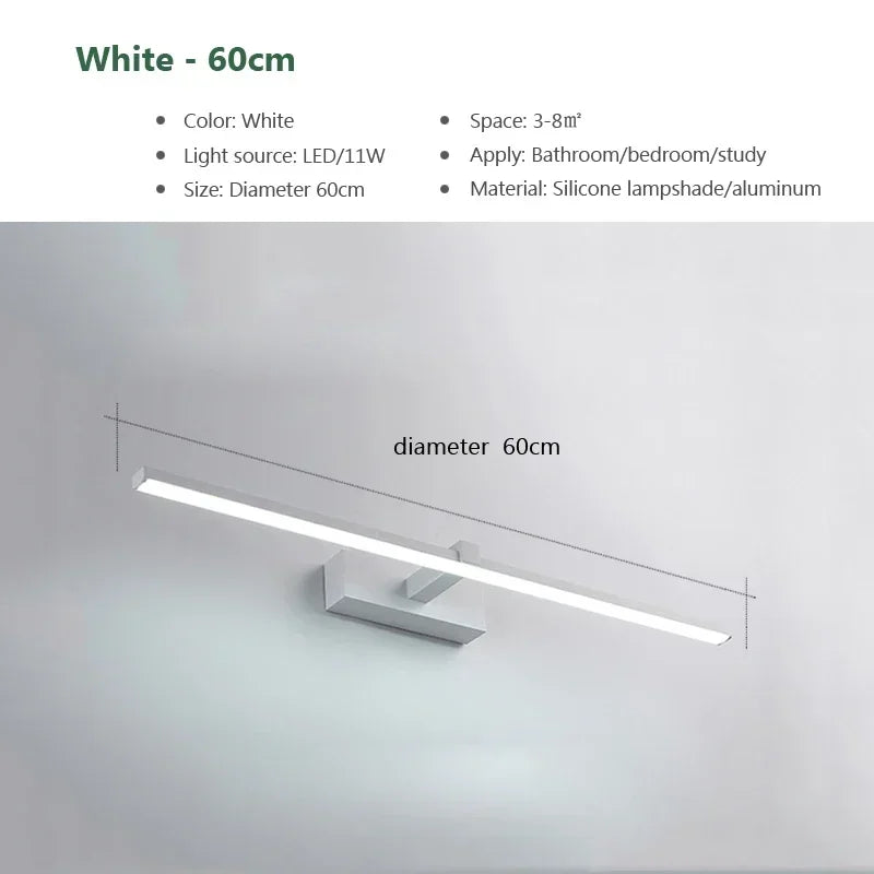 Modern LED Wall Sconce for Bathroom and Mirror