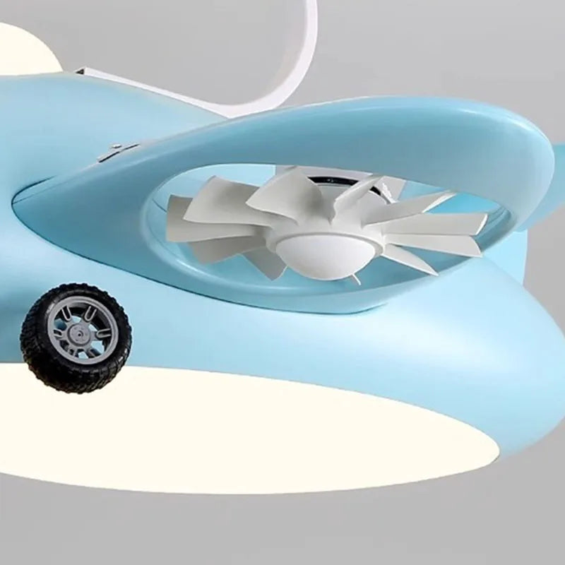 Ceiling Fan with LED Light for Kids' Room and Play Area