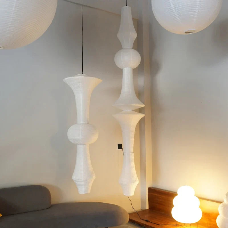 Akari Rice Paper LED Pendant Light - Modern Loft Home Decor