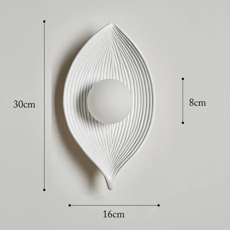 Vintage Leaf Design Resin Wall Sconce