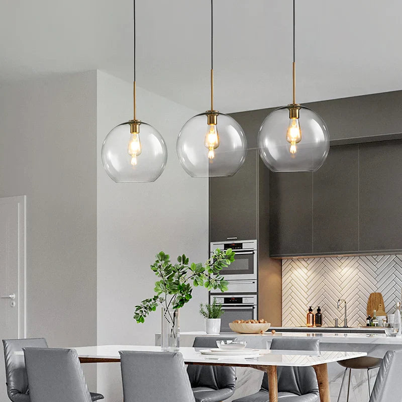 Industrial Glass LED Pendant Light
