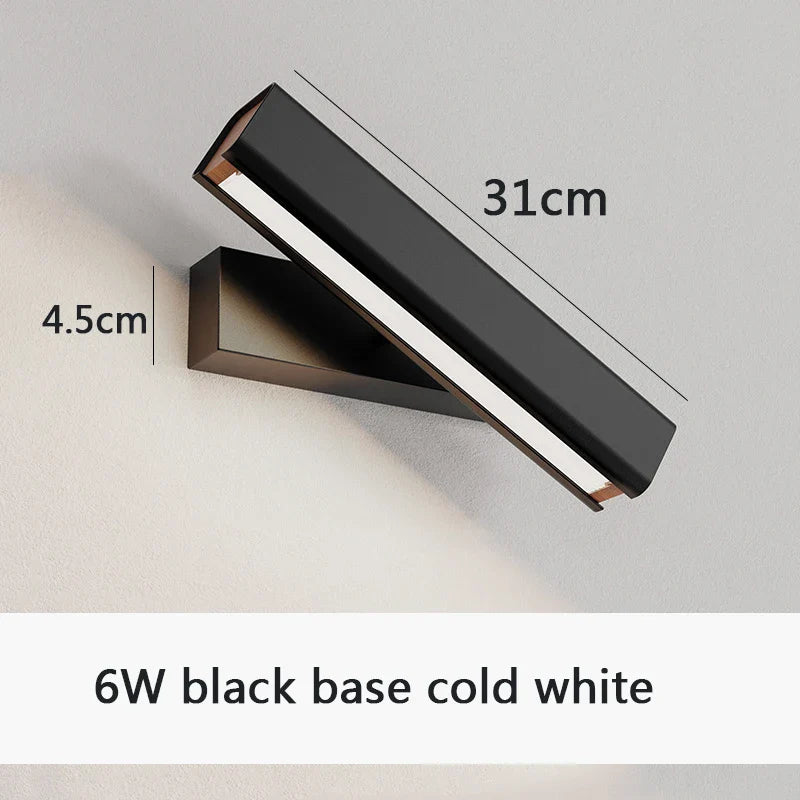 Adjustable Nordic Wooden LED Wall Lamp