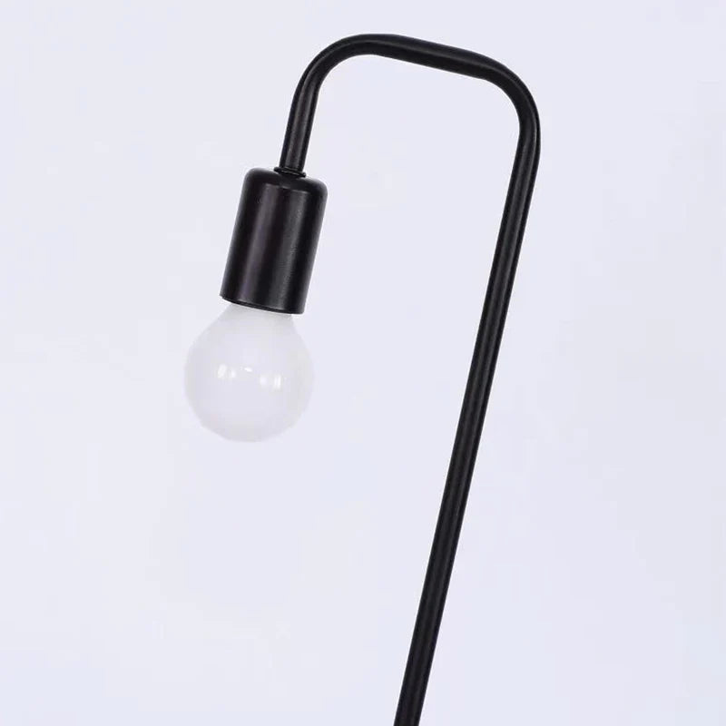 Vintage Black and White Desk Lamp E27 - Nordic Wood Table Light