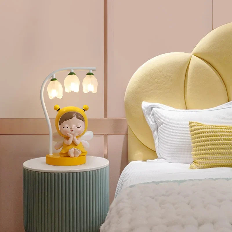 Cute Cartoon Rabbit Princess Desk Lamp for Kids